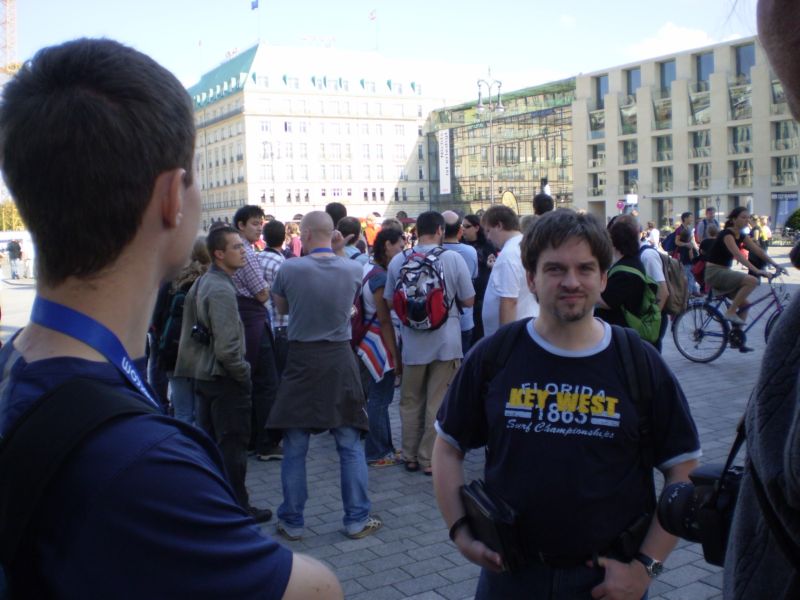 A bunch of Trackers at the Brandenburger Tor